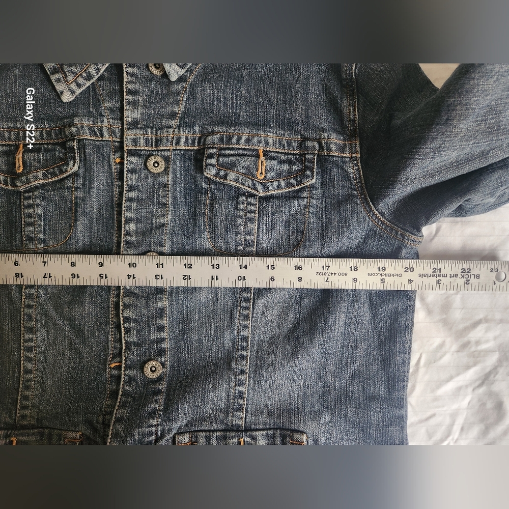 Chico's Blue Jean Jacket Classic Trucker Style - Picture 7 of 12